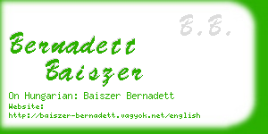 bernadett baiszer business card